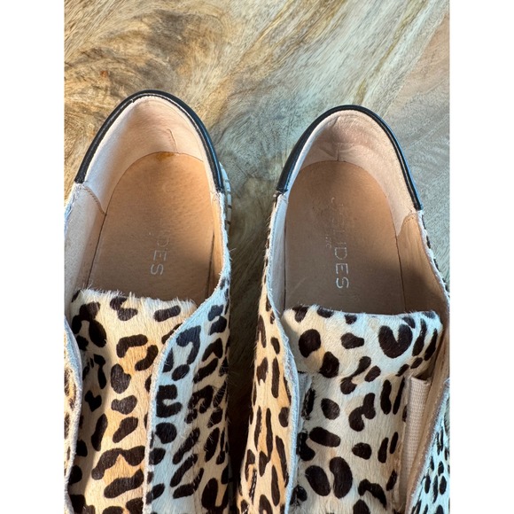 J/Slides Leopard Print leather slip on Women's shoes - Picture 9 of 10